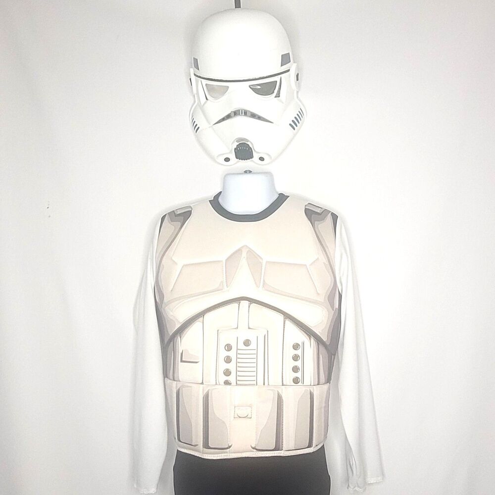 Disney Star Wars Kids Stormtrooper Muscle Costume Top & Mask One Size